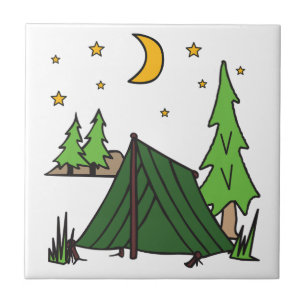 Tent Camping Ceramic Tile