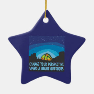 Tent Camping Ceramic Tree Decoration