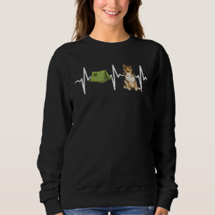 Tent Camping Collie Heartbeat Dog Sweatshirt