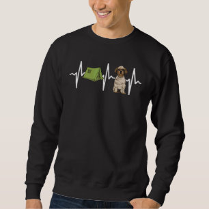Tent Camping Shih Tzu Heartbeat Dog Sweatshirt