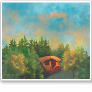 Tent Camping Wilderness Sticker