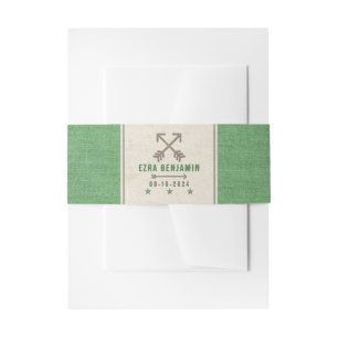 Tent Canvas Camping Bar Mitzvah Personalized Invitation Belly Band