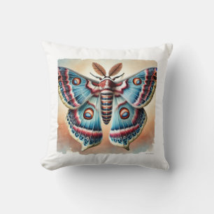 Tent Caterpillar Moth 070724IREF111 - Watercolor Cushion