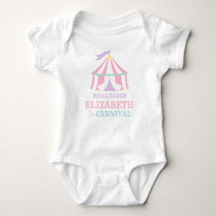 Tent Circus Carnival Birthday Pastel Baby Bodysuit