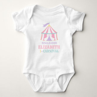 Tent Circus Carnival Birthday Pastel Baby Bodysuit