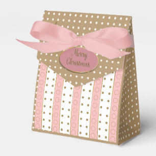 Tent Favour, Christmas, Blush Pink, Brown Design Favour Box