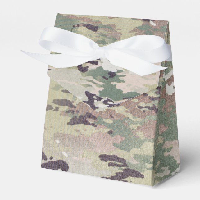 Tent Paper Favour Box Army OCP Camo Uniform Camofl (Front Side)