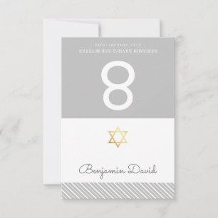 TENT PLACE CARDS Bar Mitzvah star of david grey