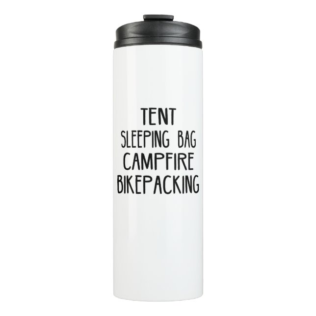Tent Sleeping Bag Campfire Bikepacking Thermal Tumbler (Front)