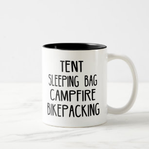 Tent Sleeping Bag Campfire Bikepacking Two-Tone Coffee Mug