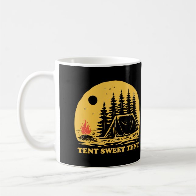 Tent Sweet Tent Coffee Mug (Left)