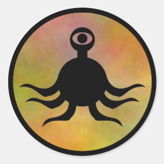 Tentacle Monster Hazard Classic Round Sticker