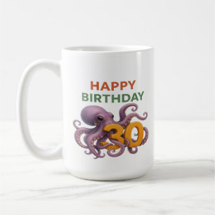 Tentacle Twist: 30th Birthday Octopus Mug
