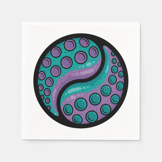Tentacle Yin Yang Napkin (Front)