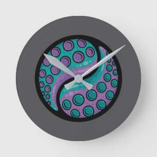 Tentacle Yin Yang Round Clock