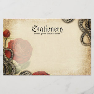Tentacles And Roses Stationery