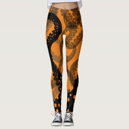 Tentacles faded orange Leggings