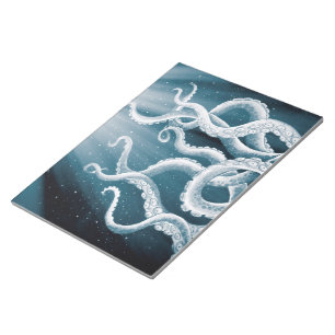 Tentacles Galaxy Blue Moon Rays Notepad