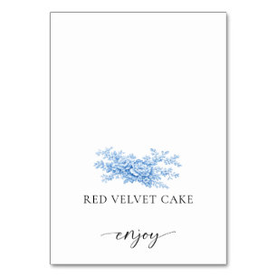 Tented Food Label Wedding Buffet Chinoiserie Table Number