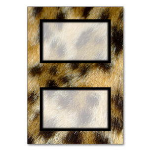 Tented Leopard Print Blank Place Card Tablecard