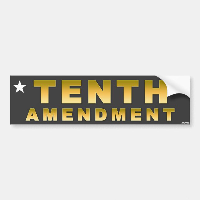 Tenth Amendment Bumper Sticker (Front)