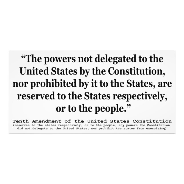 Tenth Amendment to the United States Constitution Photo Print (Front)