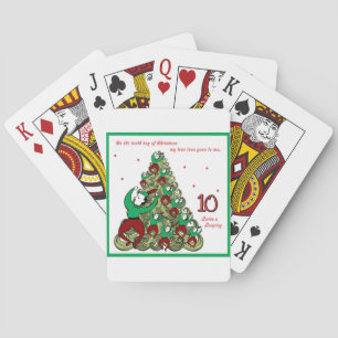 Tenth Day of Christmas Playing Cards