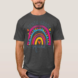 Tenth Grade Squad Hello First Day Of School Back T T-Shirt