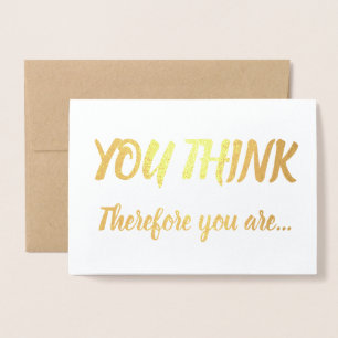 Tenure Congratulations Gold Foil Brush You Think Foil Card