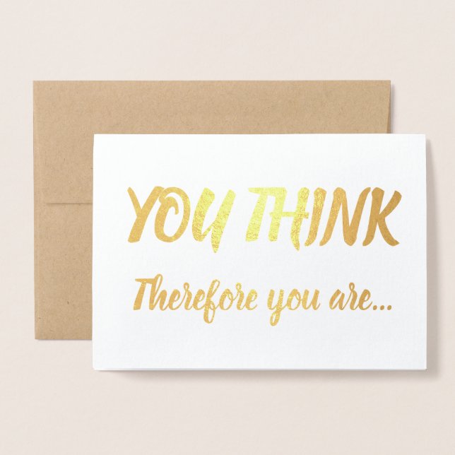 Tenure Congratulations Gold Foil Brush You Think Foil Card (Front With Envelope)