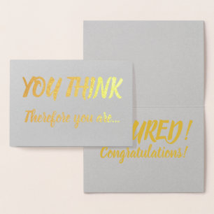 Tenure Congratulations Gold Foil Grey You Think Card
