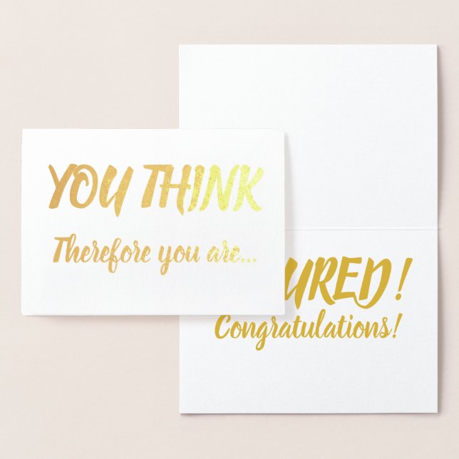 Tenure Congratulations Gold Foil Grey You Think Card (Display)
