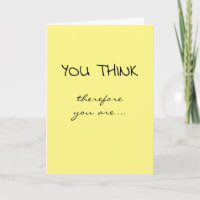 Tenure Congratulations (I Think Therefore I Am)