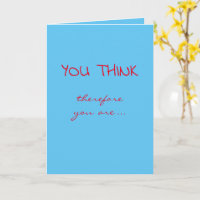 Tenure Congratulations (I Think Therefore I Am)