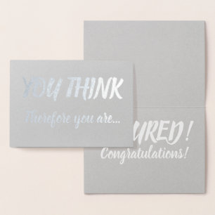 Tenure Congratulations Silver Foil Grey You Think Card
