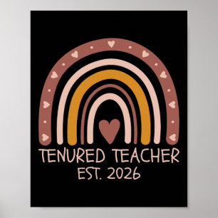 Tenured Teacher Est 2026 Tenure Promotion Women Pr Poster