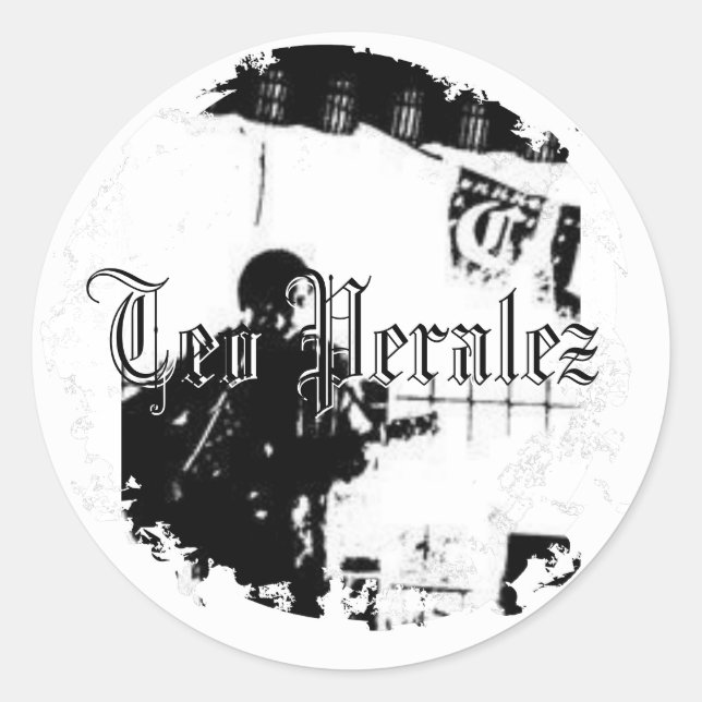 Teo Peralez - Distressed Round Stickers (Front)