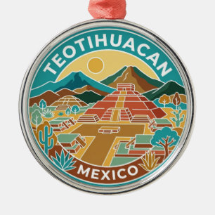 Teotihuacan Mexico Metal Ornament