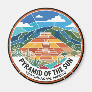Teotihuacan Pyramid of the Sun Mexico Magnet