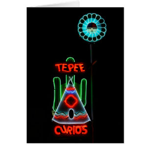 Tepee Curios Neon Sign, Tucumcari, New Mexico