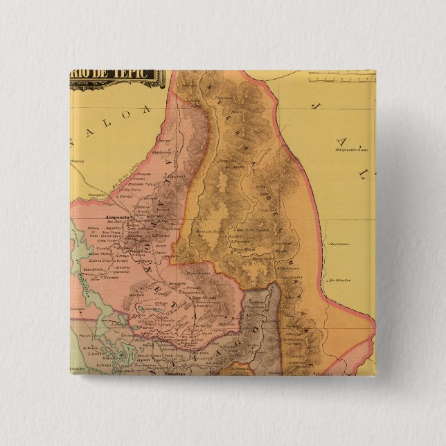 Tepic, Nayarit 15 Cm Square Badge (Front)