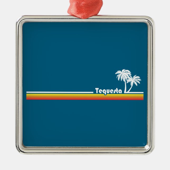 Tequesta Florida Metal Ornament (Front)