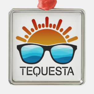 Tequesta Florida Sunglasses Metal Ornament