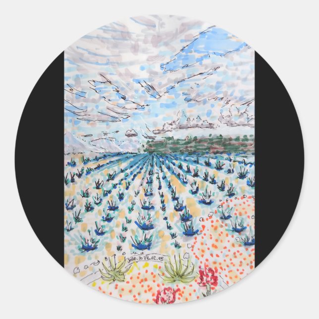 Tequila Classic Round Sticker (Front)