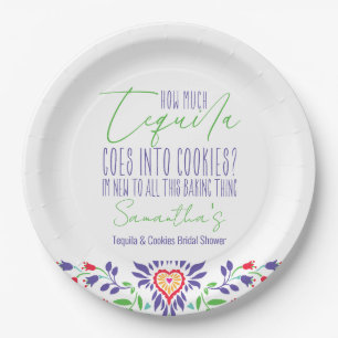 Tequila & Cookies Baking Class Bridal Shower Party Paper Plate