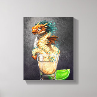 Tequila Dragon 8x10 Canvas Print
