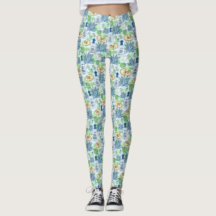 Tequila Drinker Blue Agave Cactus and Sombreros Leggings