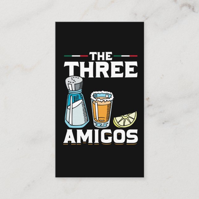 Tequila Drinking Fun Salt Lime Humour Alcohol Joke Business Card (Front)