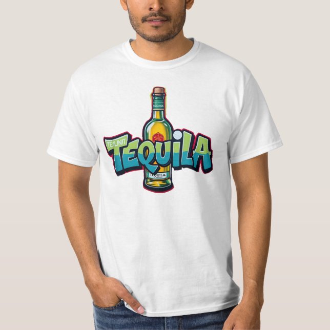 Tequila, graffiti, street art, drink, urban T-Shirt (Front)