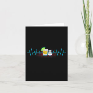 Tequila Lime Salt Heartbeat Funny Cinco De Mayo Fi Card